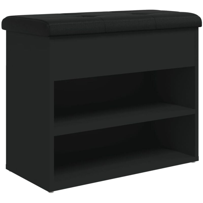 foto del prodotto décoshop26 - panca portascarpe 62 x 32 x 50 cm multistrato nero dec024918