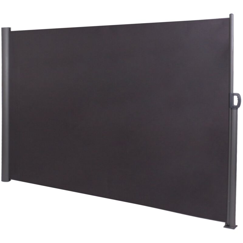 foto del prodotto décoshop26 - pannello frangivista per giardino o terrazzo schermo esterno 300x180 cm in alluminio e tessuto antracite 100002978