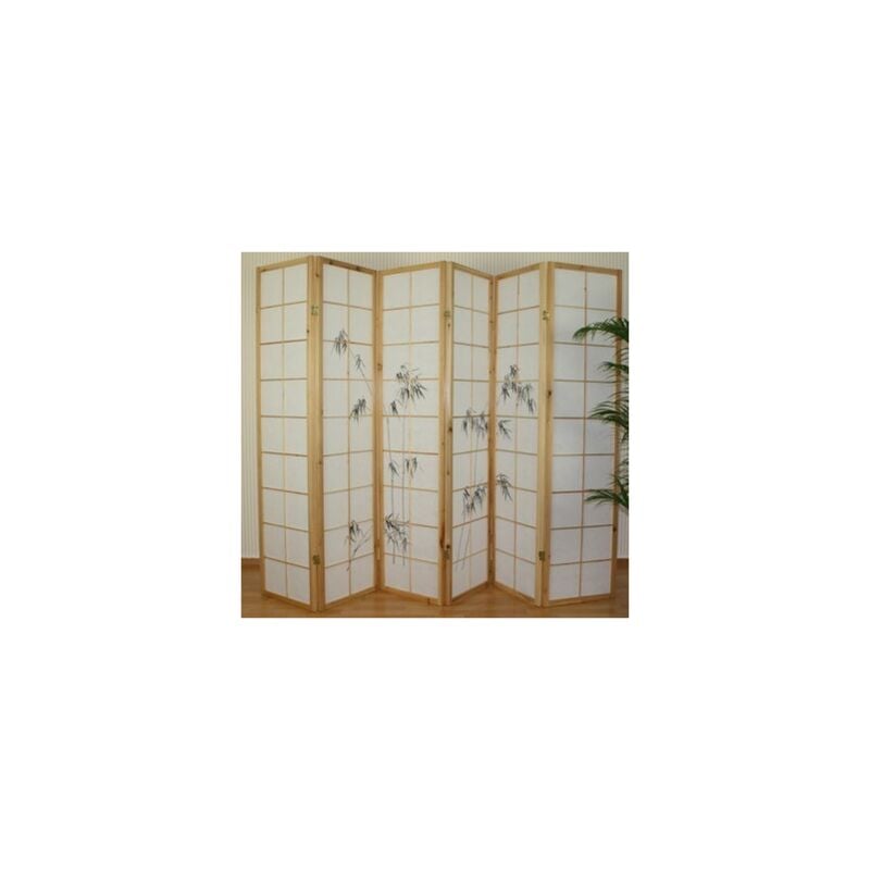 foto del prodotto d coshop26 paravento giapponese in legno a 6 pannelli 264x175 cm par06056