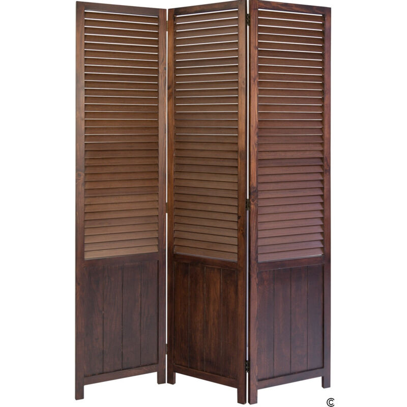 foto del prodotto d coshop26 paravento in legno marrone a 3 ante 120x170 cm par06021