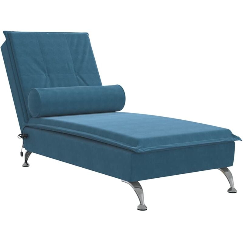 foto del prodotto d coshop26 poltrona chaise longue per massaggio indoor con cuscino in velluto blu dec026142