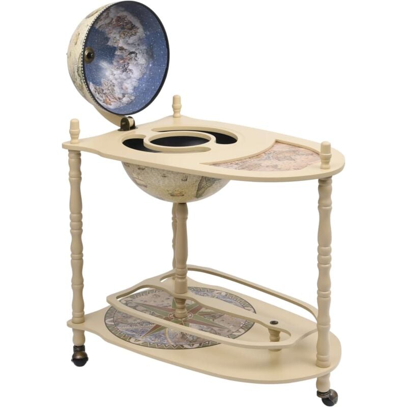 foto del prodotto d coshop26 portabottiglie da terra bar globe globo 70 x 45 x 88 cm legno di eucalipto verde e bianco dec024445