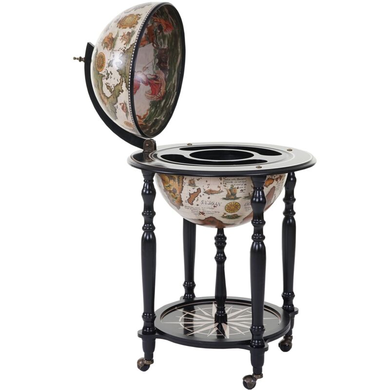 foto del prodotto d coshop26 portabottiglie globe bar per frigo bar casa su ruote legno eucalipto 42cm certificato fsc 040003369