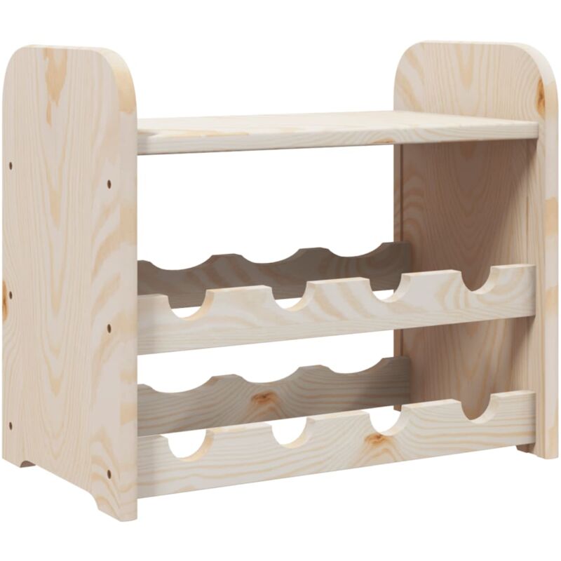 foto del prodotto d coshop26 portabottiglie portabottiglie per vino fino a 8 bottiglie 43 x 25 x 37 cm in legno di pino dec024364