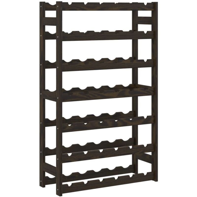 foto del prodotto d coshop26 portabottiglie portabottiglie portabottiglie 7 livelli per 42 bottiglie in legno di pino nero dec024325