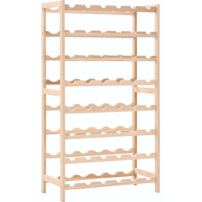 foto del prodotto d coshop26 portabottiglie scaffale per vino in legno di cedro 57,5 x 28 x 102 cm marrone dec024277