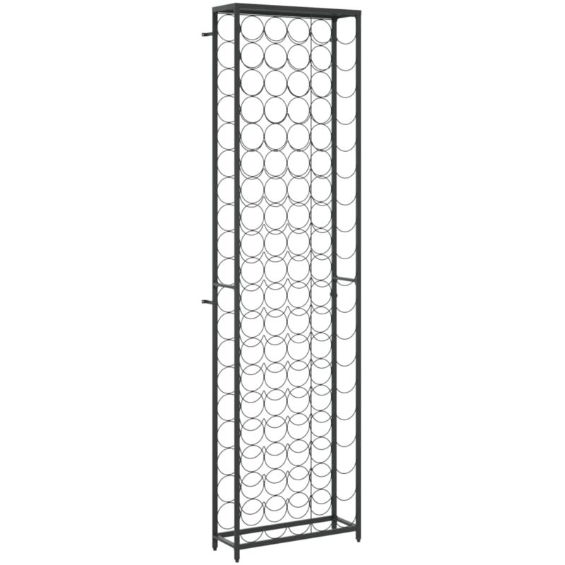 foto del prodotto d coshop26 portabottiglie scaffale per vino per 95 bottiglie 54 x 18 x 200 cm ferro battuto nero dec024281
