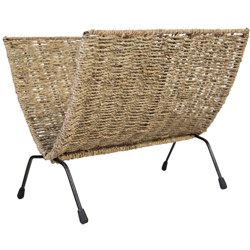 foto del prodotto d coshop26 portariviste seagrass con base in metallo 37x33x23 cm div06014