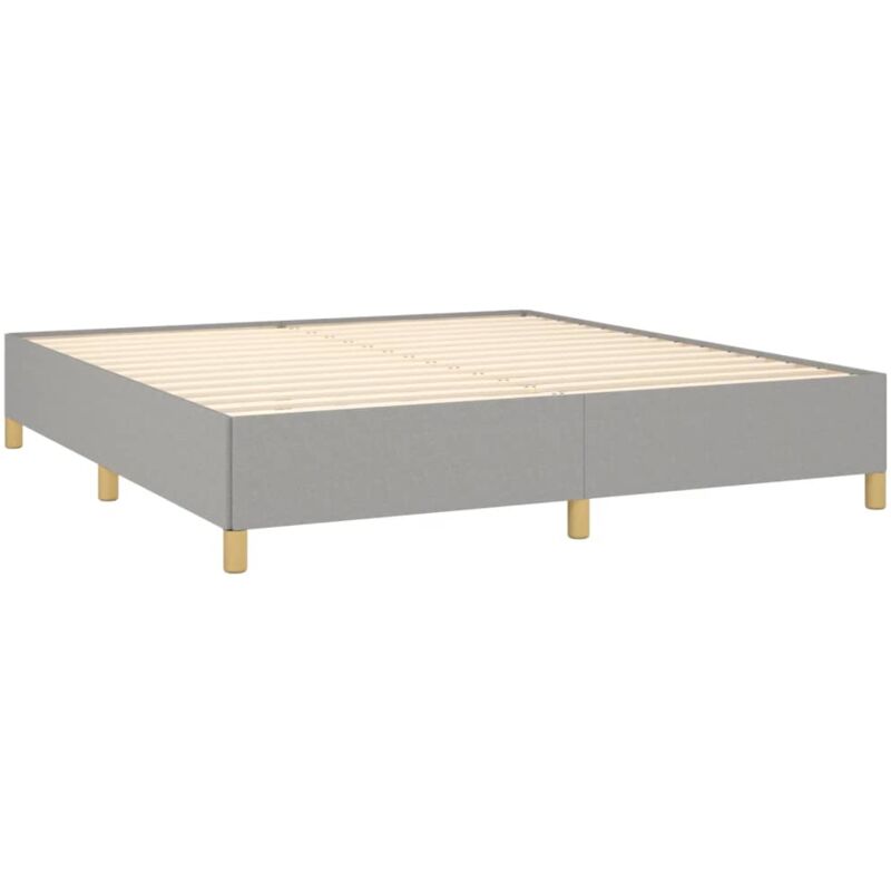 foto del prodotto décoshop26 - rete a doghe su gambe giroletto 180x200 cm tessuto grigio chiaro tdl0207179