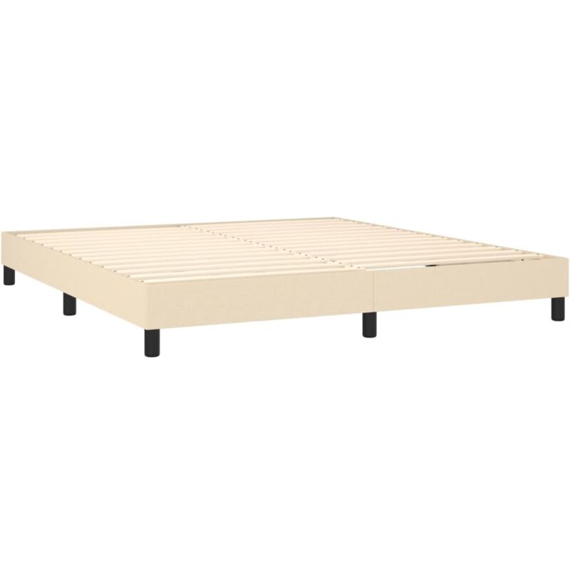 foto del prodotto d coshop26 rete a doghe su gambe giroletto 180x200 cm tessuto panna tdl0207257