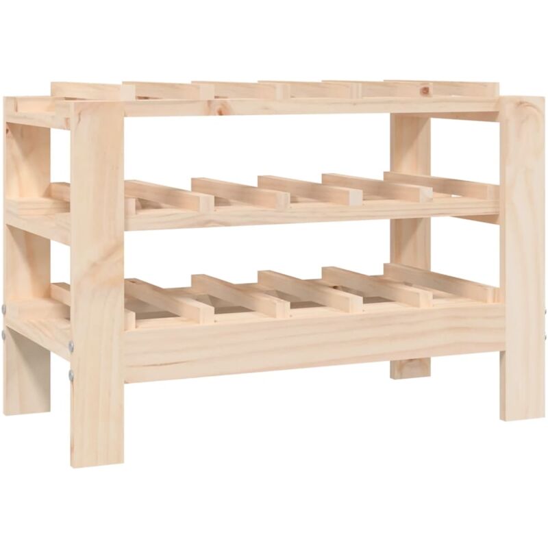 foto del prodotto d coshop26 ripiano portabottiglie per un massimo di 15 bottiglie di vino 61,5 x 30 x 42 cm in legno di pino dec024357