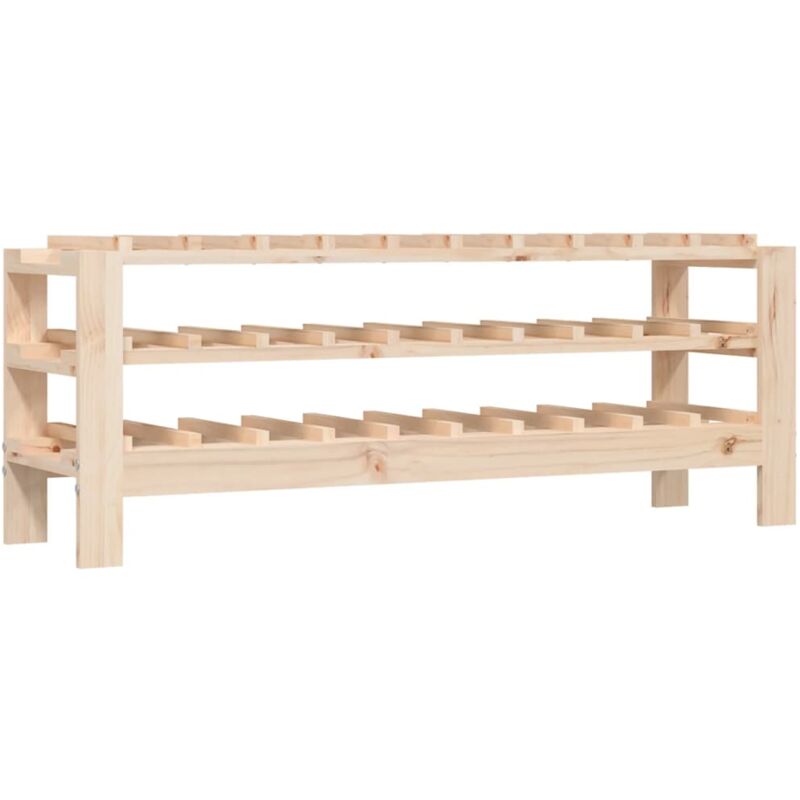 foto del prodotto d coshop26 ripiano portabottiglie per un massimo di 30 bottiglie di vino 109,5 x 30 x 42 cm in legno di pino dec024351