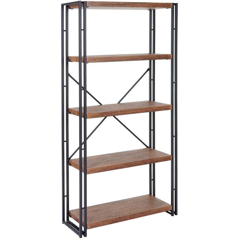 foto del prodotto d coshop26 scaffale per libreria decorazione soggiorno 165x80 cm 5 livelli aspetto rovere selvatico 040001325