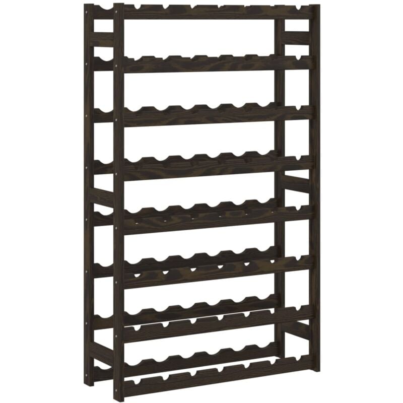 foto del prodotto d coshop26 scaffale portabottiglie portabottiglie 8 livelli per 56 bottiglie in legno di pino nero dec024333