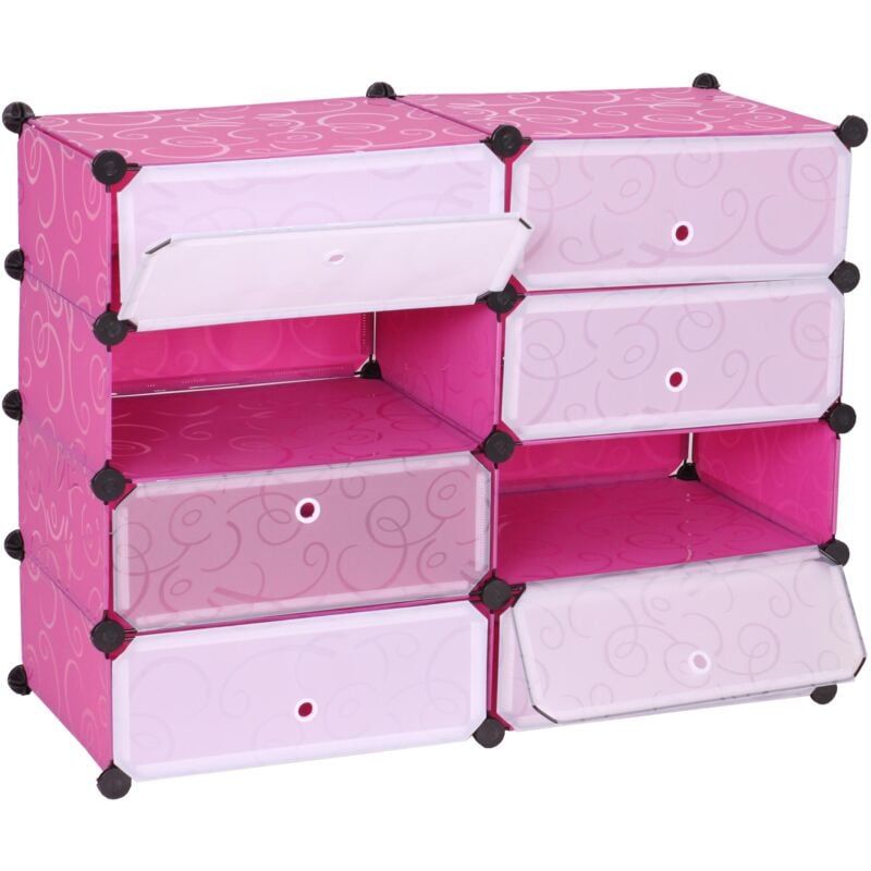 foto del prodotto d coshop26 scarpiera scarpiera 8 scomparti 73x92x36cm plastica rosa 040001464