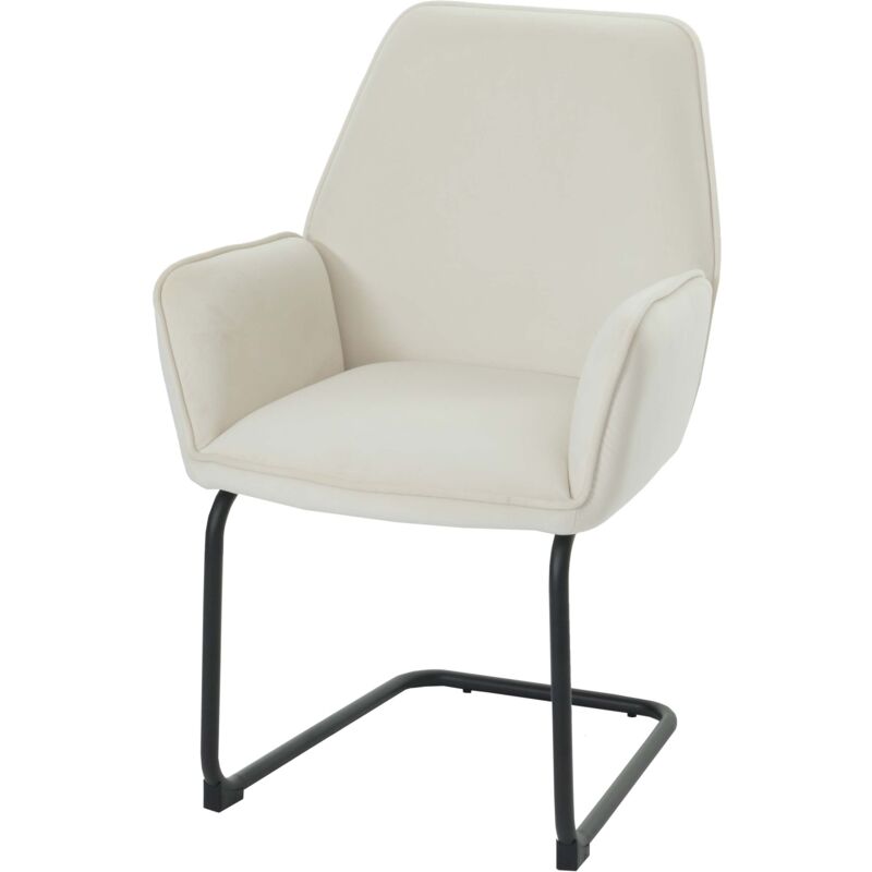 foto del prodotto d coshop26 sedia da pranzo x1 con braccioli in tessuto beige crema 040006296