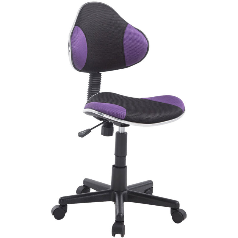 foto del prodotto d coshop26 sedia da ufficio con rotelle per bambini ad altezza regolabile in microfibra viola e plastica 100002354
