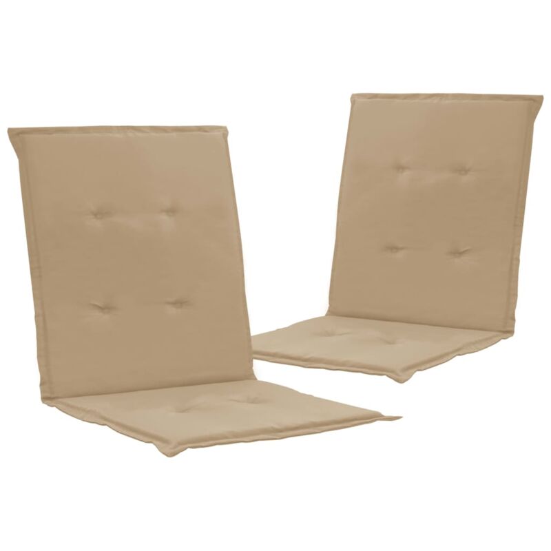foto del prodotto d coshop26 set 2 cuscini per sedia da giardino 100 poliestere beige 100 x 50 x 3 cm dec021692