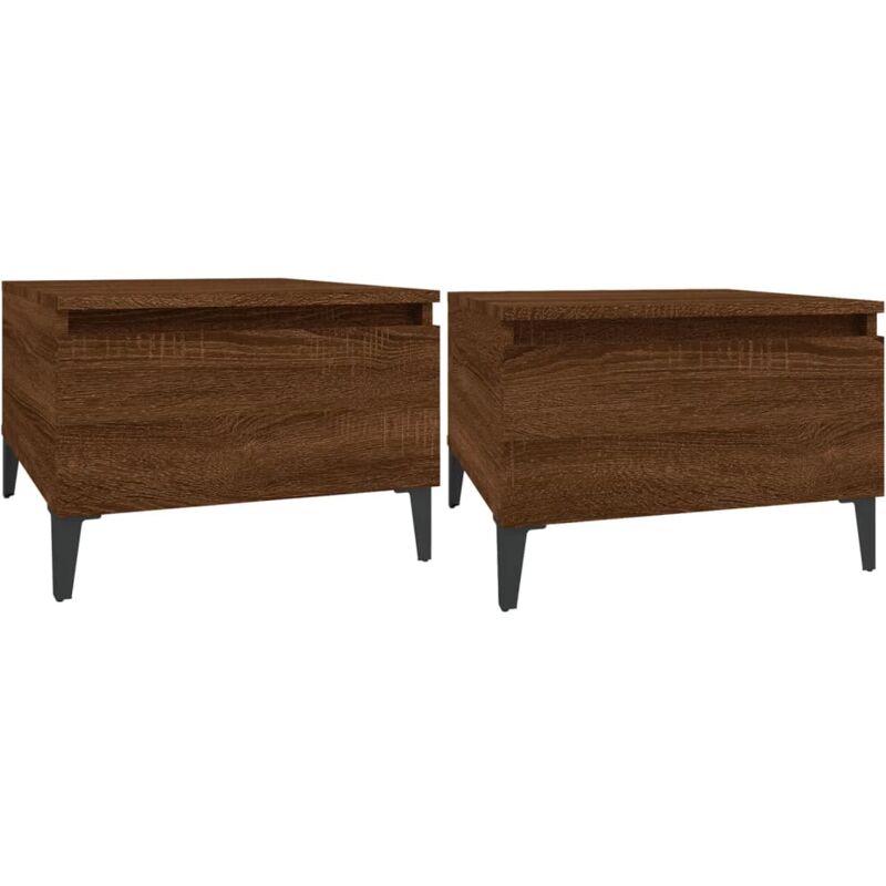foto del prodotto d coshop26 set di 2 comodini 50 x 46 x 35 cm in mdf marrone dec032625