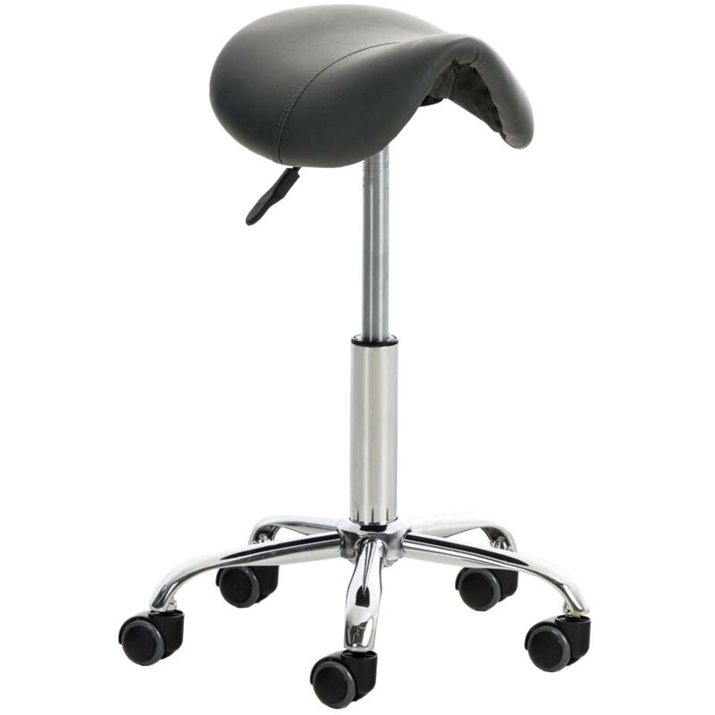 foto del prodotto d coshop26 sgabello da lavoro con ruote in sintetico grigio tabo10012
