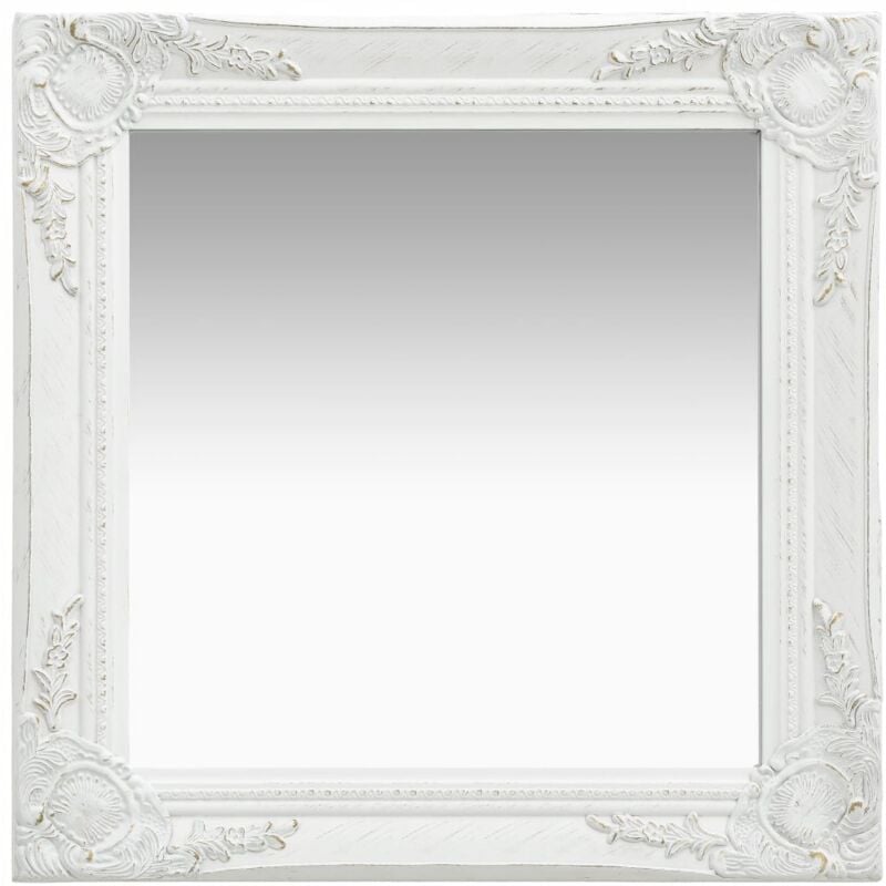 foto del prodotto d coshop26 specchio da parete quadrato in stile barocco 50x50 cm bianco dec022854