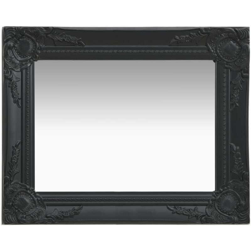 foto del prodotto d coshop26 specchio da parete rettangolare in stile barocco 50x40 cm nero dec022853