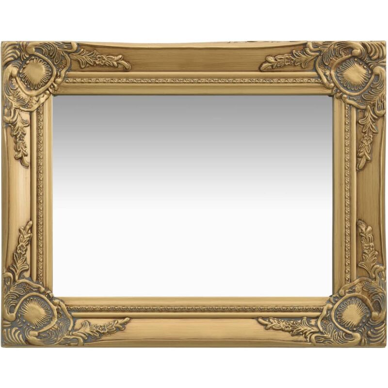 foto del prodotto d coshop26 specchio da parete rettangolare in stile barocco 50x40 cm oro dec022851