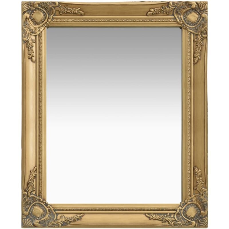 foto del prodotto d coshop26 specchio da parete rettangolare in stile barocco 50x60 cm oro dec022859