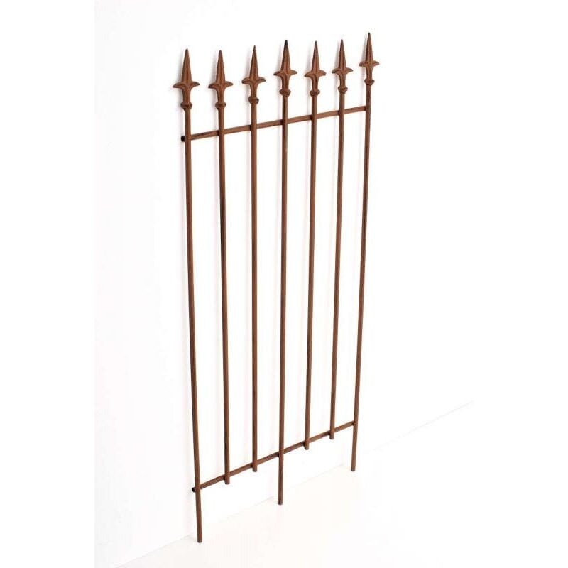 foto del prodotto d coshop26 supporto a traliccio per piante rampicanti decorazione da giardino in metallo marrone invecchiato 100003873