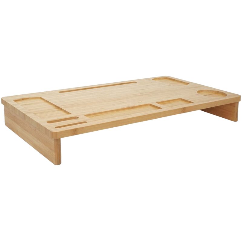 foto del prodotto d coshop26 supporto per monitor supporto per schermo in bamb per rialzo schermo 9x65x31cm 040001033