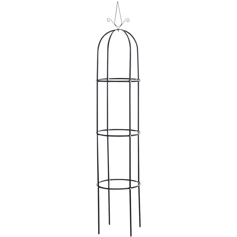foto del prodotto d coshop26 supporto per picchetti da giardino per piante rampicanti decorazione da giardino 200x38 cm metallo nero 100003960