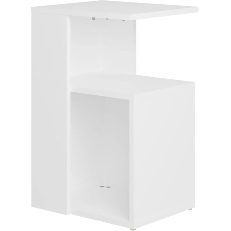 foto del prodotto d coshop26 tavolino lato divano 36 x 30 x 56 cm multistrato bianco dec032347
