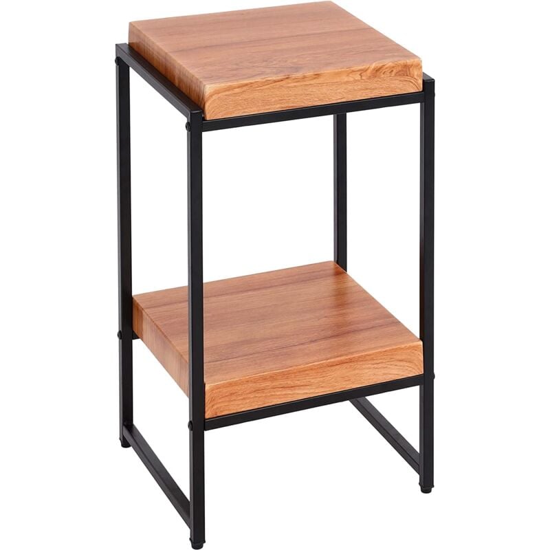 foto del prodotto d coshop26 tavolino porta piante mensola per fiori tavolino in metallo mdf natura 61 cm med04075