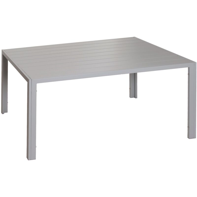 foto del prodotto d coshop26 tavolo da giardino da balcone 140 x 80 cm in alluminio grigio chiaro 040008554