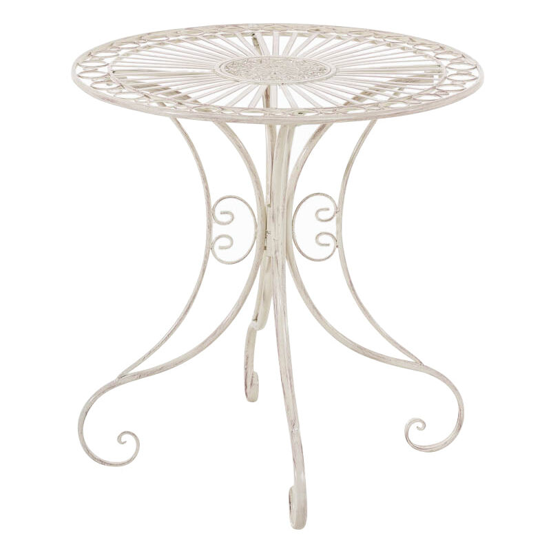 foto del prodotto d coshop26 tavolo da giardino e terrazzo altezza 72 cm metallo crema anticato 100004007