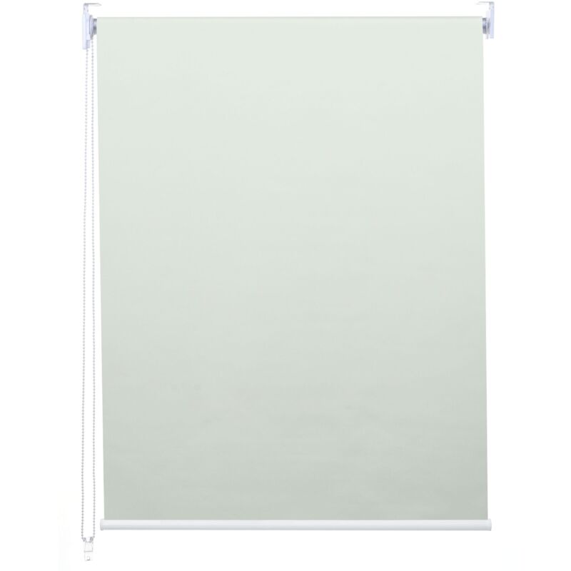 foto del prodotto d coshop26 tenda a rullo oscurante per finestra protezione solare con tirante laterale 80x230 cm crema opaca 040004474