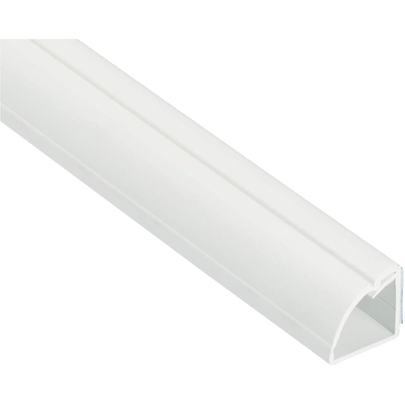 immagine 0 del prodotto d line 1m22qsw canalina quarto tonda, passacavi, canalina copricavi, nascondi cavi 22mm larghezza x 22mm altezza x 1m lunghezza bianco