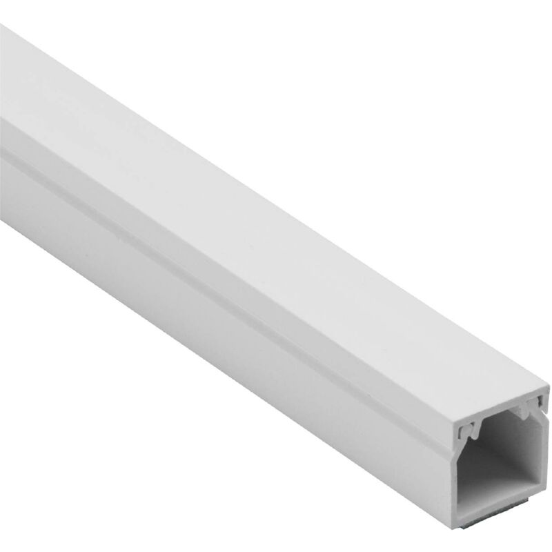 foto del prodotto d line canalina portacavi quadrata copricavi autoadesivo, gestione dei cavi per nascondere cavi singoli 1 x 16 mm w x 16mm h lunghezza 1 m