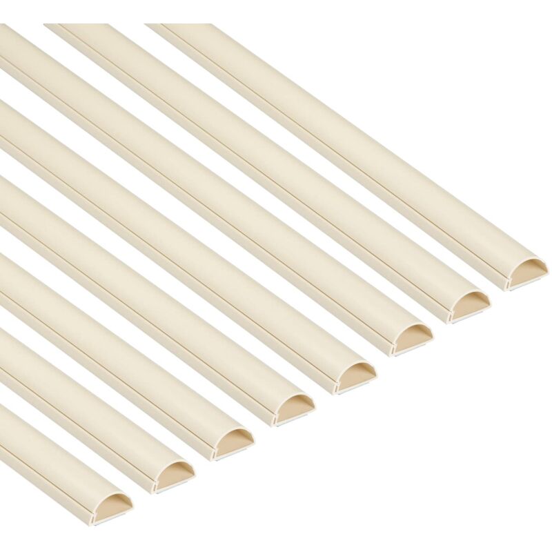 foto del prodotto d-line mini passacavi, canalina passacavi, tubo passacavi, canalina copricavi, canalina passacavi pavimento - 30mm (l) x 15mm (a) - 8x 1m lunghezze