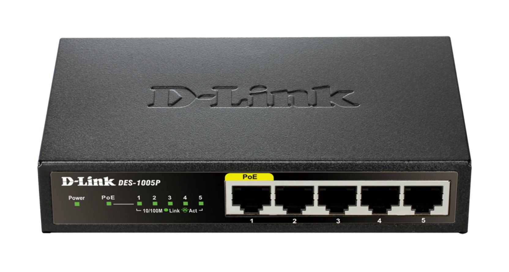 foto del prodotto d link des 1005p non gestito l2 fast ethernet 10 100 supporto power over ethernet poe nero