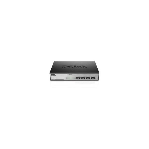 foto del prodotto d link dgs 1008mp switch di rete non gestito gigabit ethernet 10 100 1000 supporto power over ethernet poe 1u nero