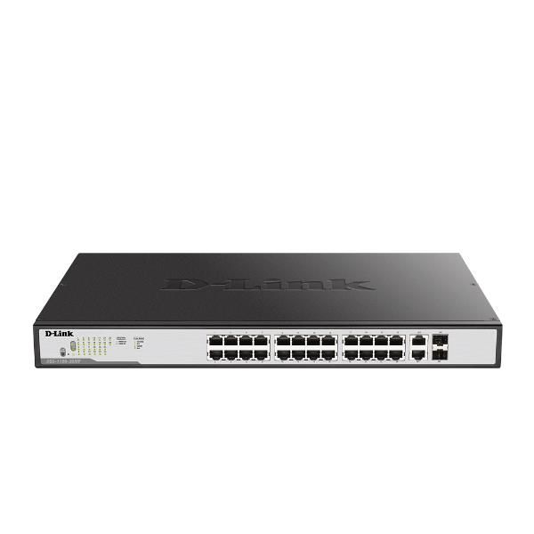 foto del prodotto d link dgs 1100 26mpv2 e switch di rete gestito l2 gigabit ethernet 10 100 1000 supporto power over ethernet poe nero