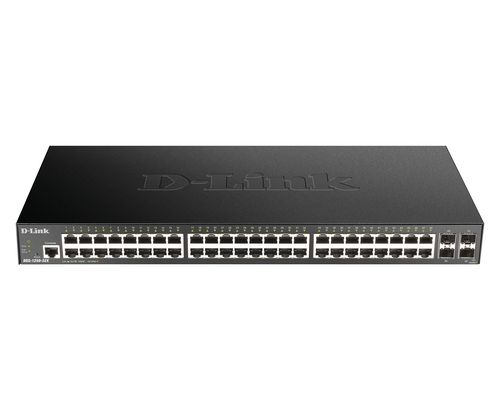foto del prodotto d-link dgs-1250-52x switch di rete gestito l3 gigabit ethernet 10 100 1000 nero - dline000132