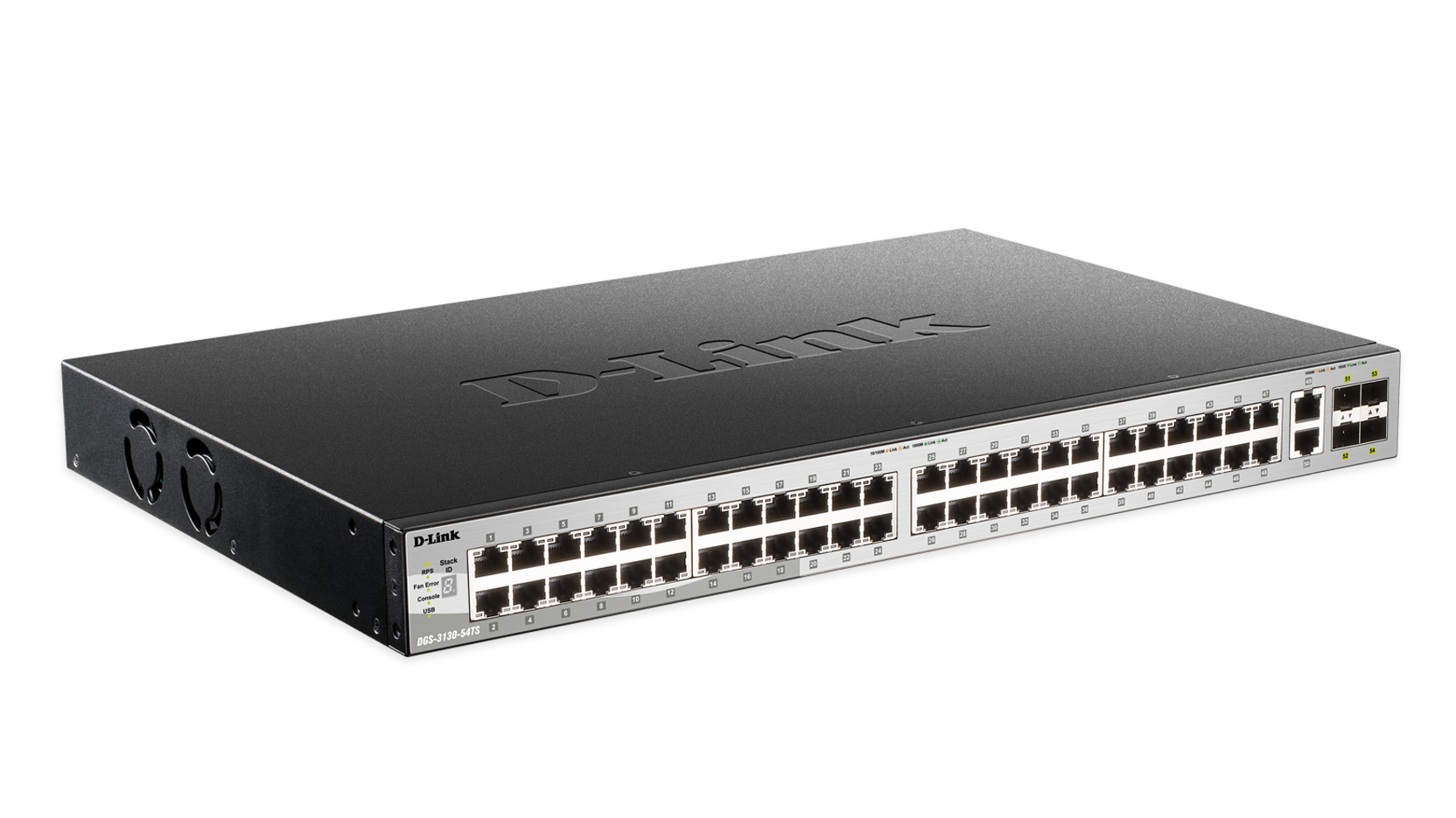 foto del prodotto d link dgs 3130 54ts gestito l3 gigabit ethernet 10 100 1000 nero, grigio