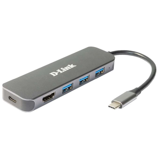 foto del prodotto d-link dub-2333 replicatore di porte e docking station per notebook cablato usb tipo-c grigio