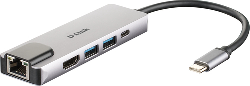 foto del prodotto d link dub m520 replicatore di porte e docking station per laptop cablato thunderbolt 3 alluminio