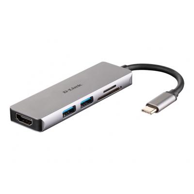 foto del prodotto d link dub m530 replicatore di porte e docking station per laptop cablato usb 3.2 gen 1 3.1 gen 1 type c alluminio
