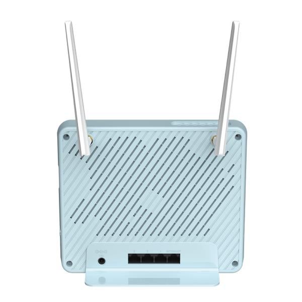 foto del prodotto d link g415 e router wireless gigabit ethernet dual band 2.4 ghz 5 ghz 4g blu, bianco