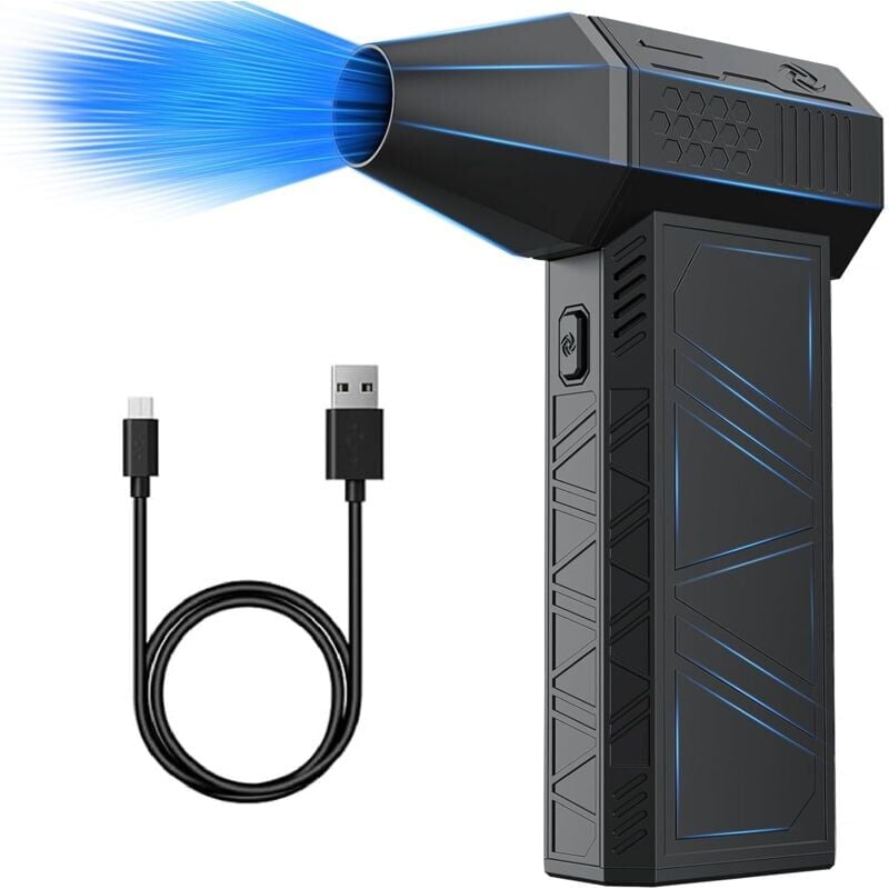 foto del prodotto d poussi rants puissants lectrique, 130 000 tours minute soufflette air comprim , 3 vitesses mini souffleur, pour clavier, nettoyage de pc,