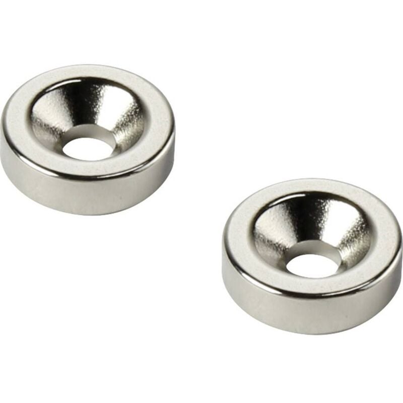 foto del prodotto d25t5 m5 magnete permanente anello x a 25 mm x 5 mm n35 temperatura limite max. 80 c tru components